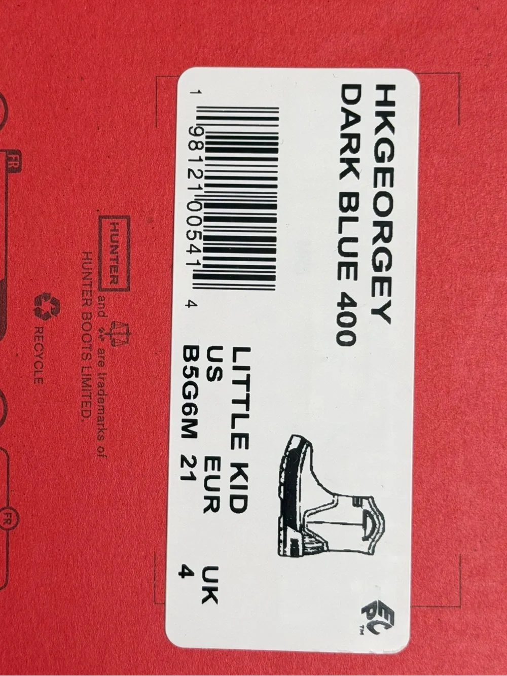HUNTER Toddler size 5